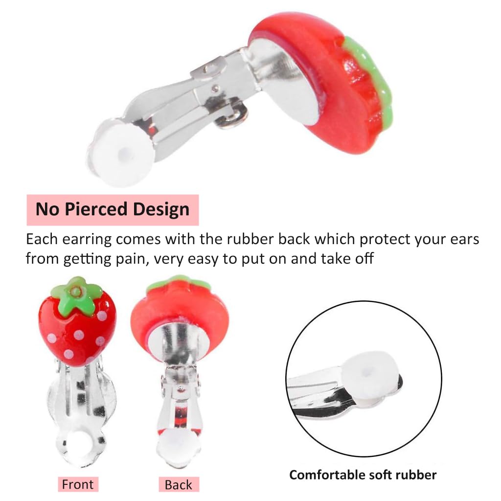 SANNIDHI 16 Pairs Cute Earrings for Girls Stylish Clip-on Pretend Princess Play Earrings Set, No Pierced Cartoon Earrings for Girls Kids Jewelry Gift SANNIDHI 16 Pairs Cute Earrings for Girls Stylish Clip-on Pretend Princess Play Earrings Set, No Pierced Cartoon Earrings for Girls Kids Jewelry Gift